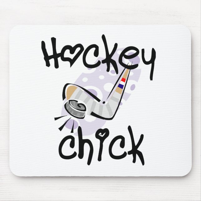 Hockey Chick T-shirts and Gifts Mouse Pad (Front)