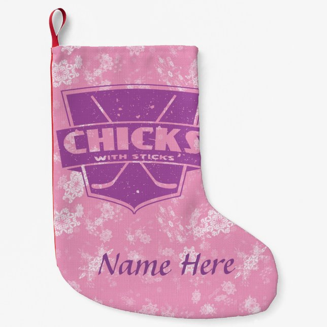 Hockey Chicks With Sticks Christmas Stocking (Front)
