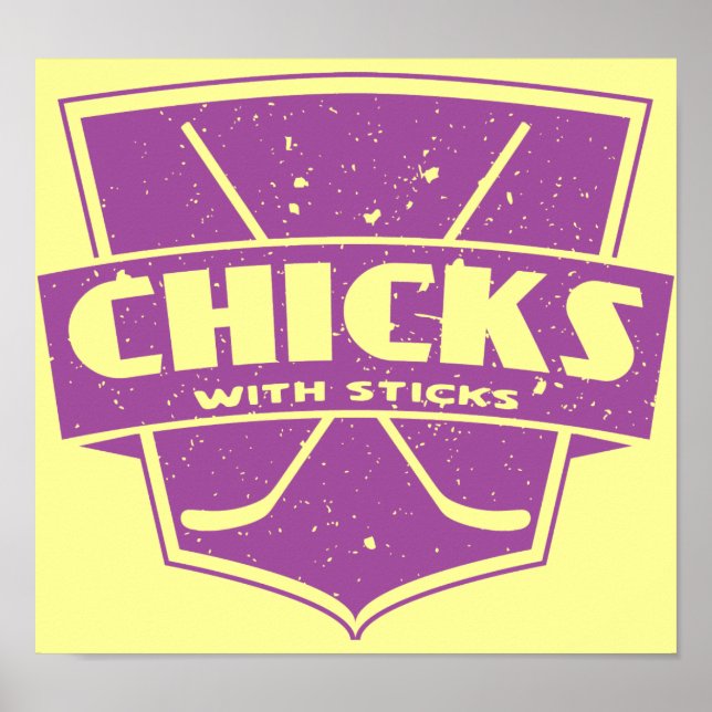 Hockey Chicks With Sticks Poster (Front)