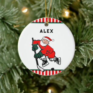 Hockey Christmas Collectable Ceramic Tree Decoration