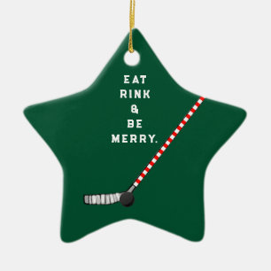 Hockey Christmas Collectable Ceramic Tree Decoration