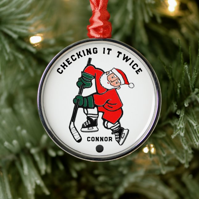 Hockey Christmas Collectable Metal Tree Decoration (Tree)