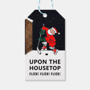 Hockey Christmas Holiday Gift Tags