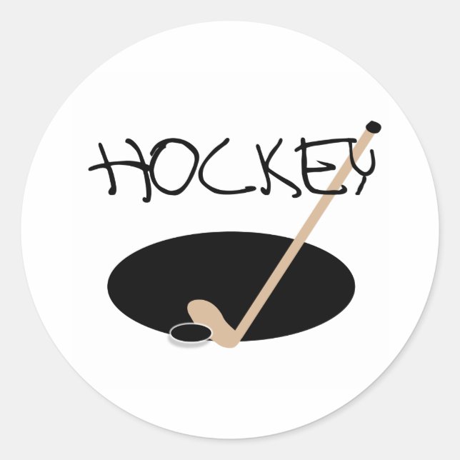 HOCKEY CLASSIC ROUND STICKER (Front)