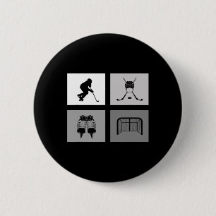 Hockey Clothing - Hockey  Ice Hockey Player Gift 6 Cm Round Badge
