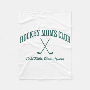 Hockey Club Player Support Hockey Mom Fleece Blanket