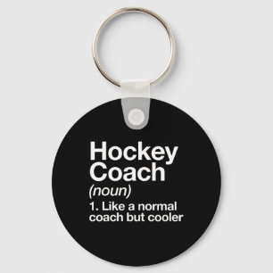 Hockey Coach Definition Sports Fun Trainer Instruc Key Ring