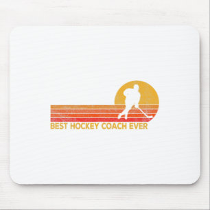 Hockey Coach Ever Ice Hockey Team Coach Retro Mouse Pad