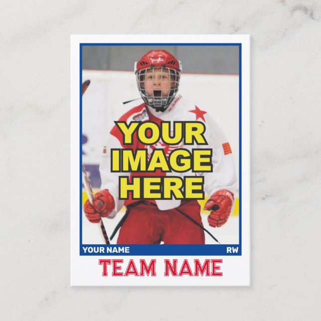 Hockey Collectable Trading Card | Blue (Front)