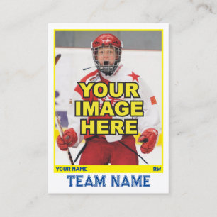 Hockey Collectable Trading Card   Yellow