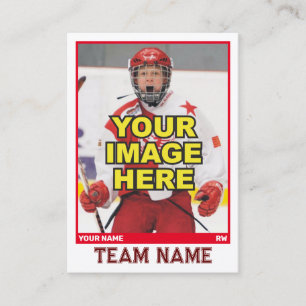 Hockey Collectible Trading Card   Red