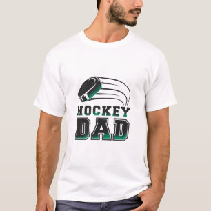 Hockey Dad Bold Sports Pride Typography Art T-Shirt