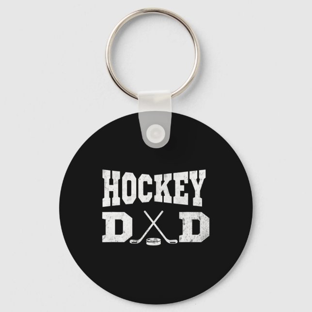 Hockey Dad - Fun Hockey Dad  Key Ring (Front)