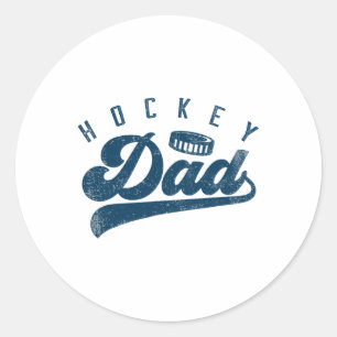 Hockey Dad Gifts Daddy Father's Day  Classic Round Sticker