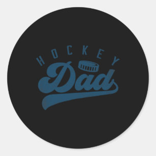 Hockey Dad Gifts Daddy Father's Day  Classic Round Sticker