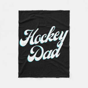 Hockey Dad Icy Script For Proud Rink-side Fathers Fleece Blanket