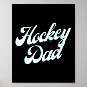 Hockey Dad Icy Script For Proud Rink-side Fathers Poster