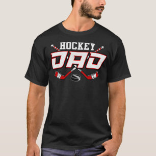 Hockey Dad s For Men Papa Father's Day Vintage Pul T-Shirt