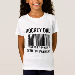 Hockey Dad Scan For Payment Sport Dad Father's Day T-Shirt