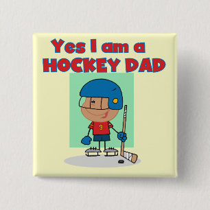 Hockey Dad T-shirts and Gifts 15 Cm Square Badge