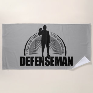 Hockey Defenseman Beach Towel