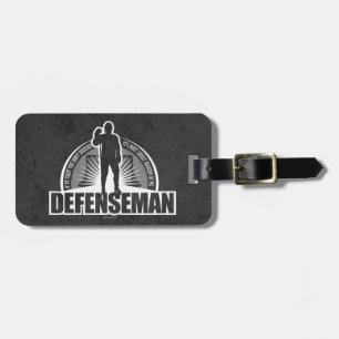 Hockey Defenseman Luggage Tag