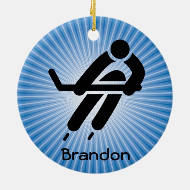 Hockey Design Ornament (Back)