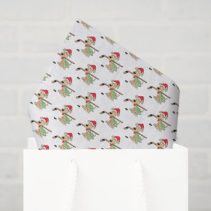 Hockey Dog Christmas Tissue Paper