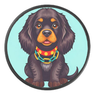 🐶 Hockey Dog Sports Fan Game Day Gift Puck 🏒