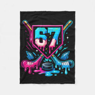 Hockey Drip 6 7 Number 67 Six Seven Meme Men Boys Fleece Blanket