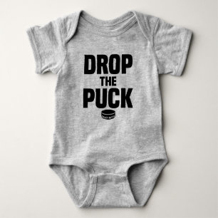Hockey Drop the Puck Baby Bodysuit