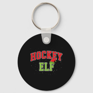 Hockey Elf Christmas Family Matching Group Xmas Key Ring