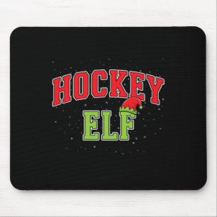 Hockey Elf Christmas Family Matching Group Xmas  Mouse Pad