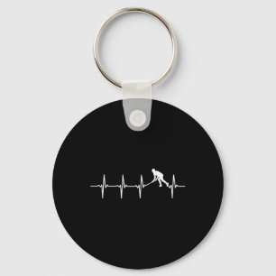 Hockey - Field Hockey Heartbeat  for hockey player Key Ring