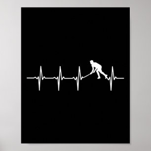 Hockey - Field Hockey Heartbeat for hockey player Poster