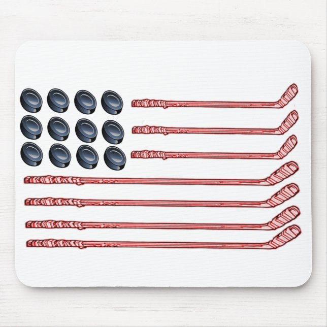 hockey flag mouse pad (Front)