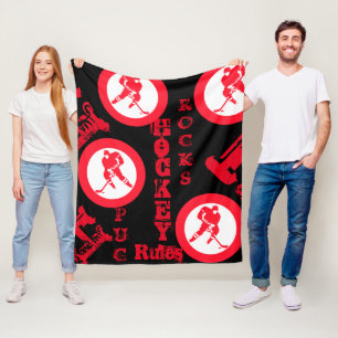 Hockey fleece blanket