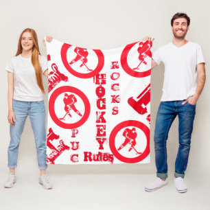 Hockey fleece blanket