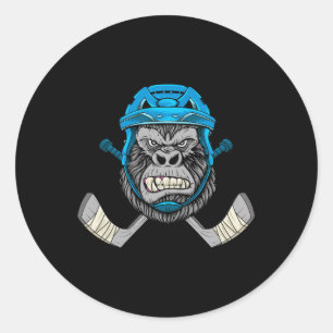 Hockey For Boys 8-12 Yearsold Ice Hockey Player Classic Round Sticker