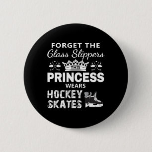 Hockey  for Girls - This Princess Wears Hockey Ska 6 Cm Round Badge