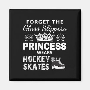Hockey  for Girls - This Princess Wears Hockey Ska Magnet
