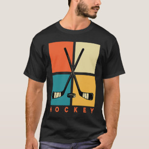 Hockey Funny Hockey Frisbee Lover Retro Vintage 70 T-Shirt