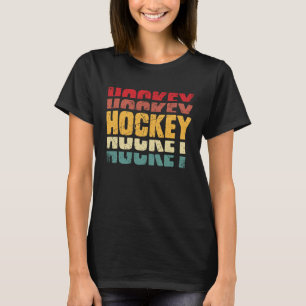 Hockey Funny Hockey Frisbee Lover Retro Vintage 70 T-Shirt