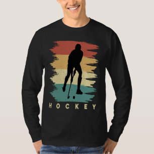 Hockey Funny Hockey Frisbee Lover Retro Vintage 70 T-Shirt