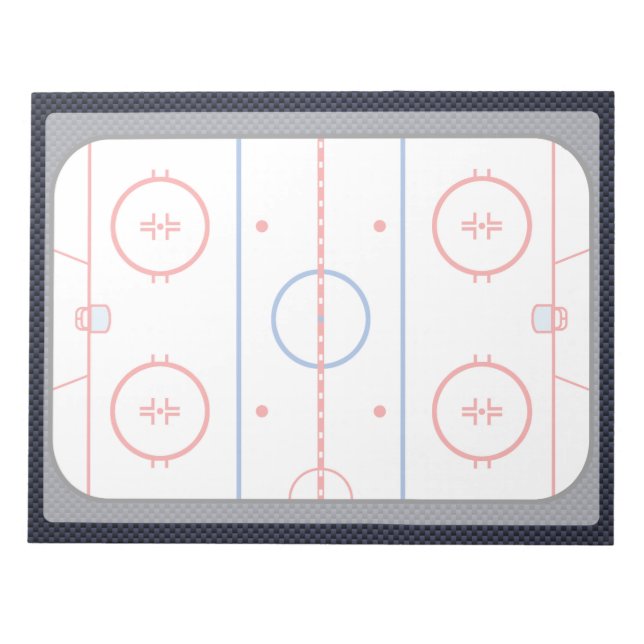 Hockey Game Companion Carbon Fibre Style Notepad (Front)