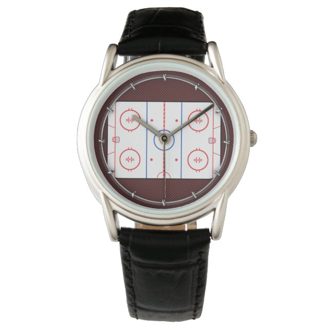 Hockey Game Companion Rink Diagram Watch (Front)