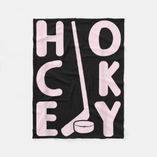 Hockey Girl Ice Hockey Player Ice Hockey Women Fleece Blanket