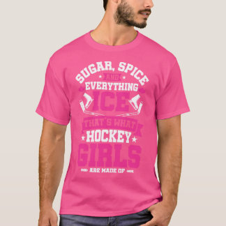 Hockey Girl Outfit For Ladies Women Ice Hockey T-Shirt