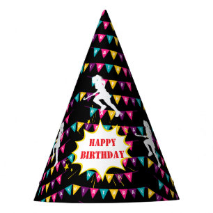 Hockey Girl Player Birthday Party Hat