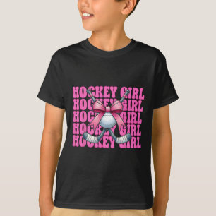 Hockey Girl Street Hockey Girl Coquette Bow (2) T-Shirt